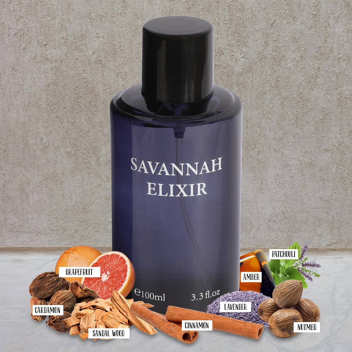 Colonia en aerosol natural Savannah Elixir para hombres